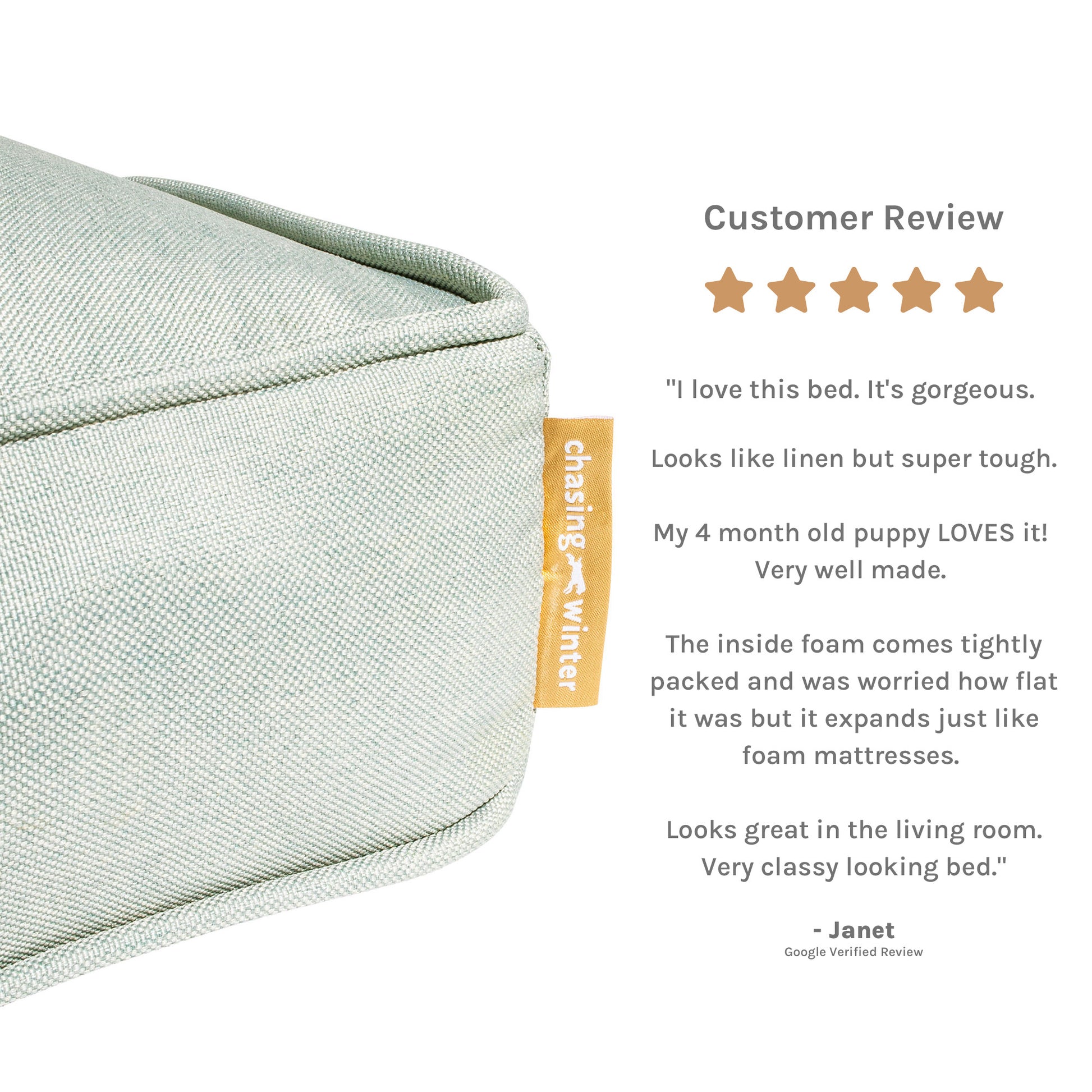customer review chasing winter cloud dog bed