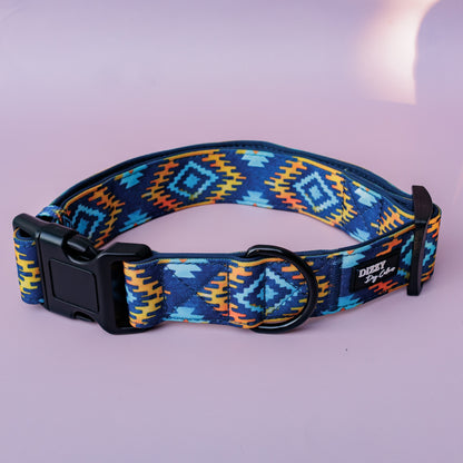 Extra Wide /// Aztec Empire Dog Collar | Canvas & Neoprene Dog Collar-Dog Collar-Dizzy Dog Collars