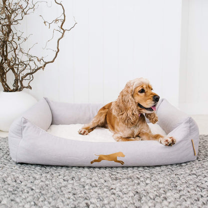 cocker spaniel pet bed with memory foam - chasing winter