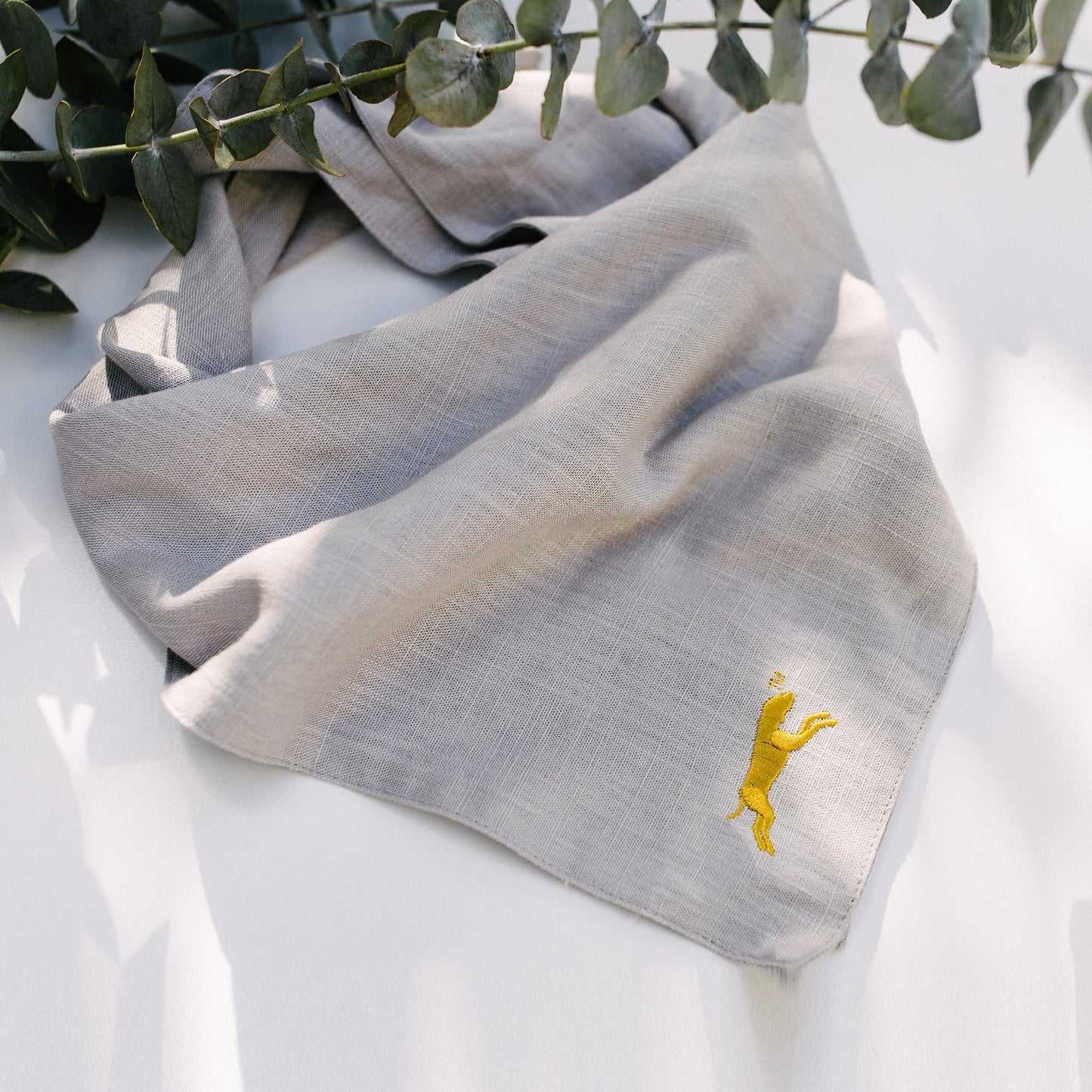 grey pet bandana - chasing winter